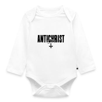 Antichrist Lucifer 666 - Organic Longsleeve Baby Bodysuit - white - Front
