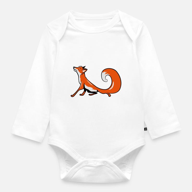 Fuchs vain drôle - Body Bébé bio manches longues - blanc