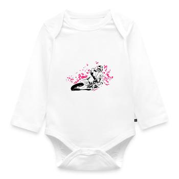 Supermoto - Baby Bio-Langarm-Body - Weiß - Vorne