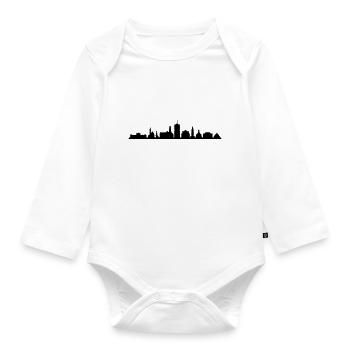 Skyline - Augsburg - Baby Bio-Langarm-Body - Weiß - Vorne