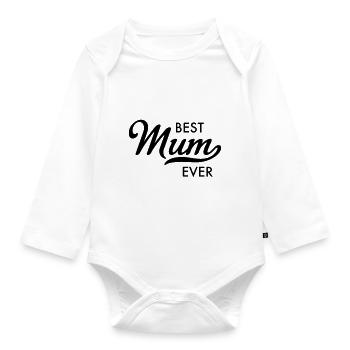 Mutter - Baby Bio-Langarm-Body - Weiß - Vorne