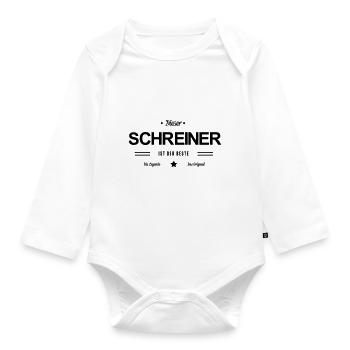 Bester Schreiner - Baby Bio-Langarm-Body - Weiß - Vorne