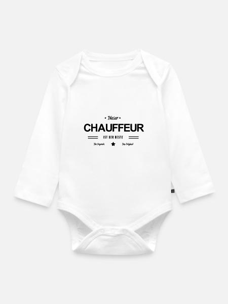 Bester Chauffeur - Baby Bio-Langarm-Body - Weiß