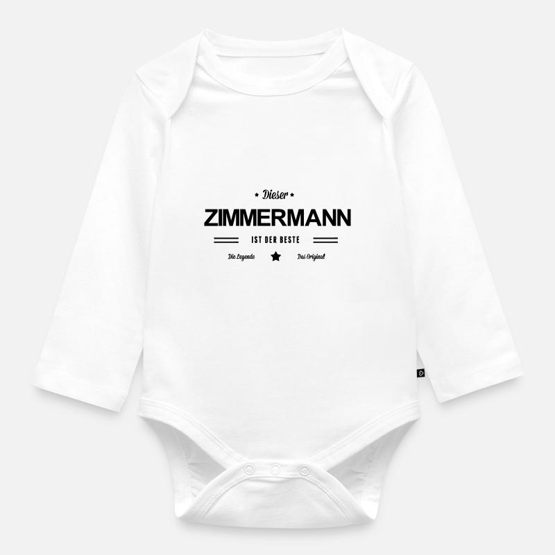 Bester Zimmermann - Baby Bio-Langarm-Body - Weiß