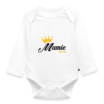 Großmütter / Oma / Mami / Großmutter / Mamy - Baby Bio-Langarm-Body - Weiß - Vorne