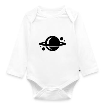 planet - Organic Longsleeve Baby Bodysuit - white - Front