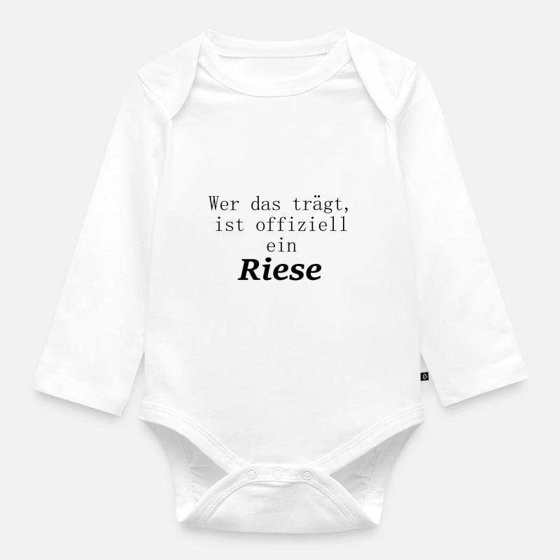 Riese - Baby Bio-Langarm-Body - Weiß