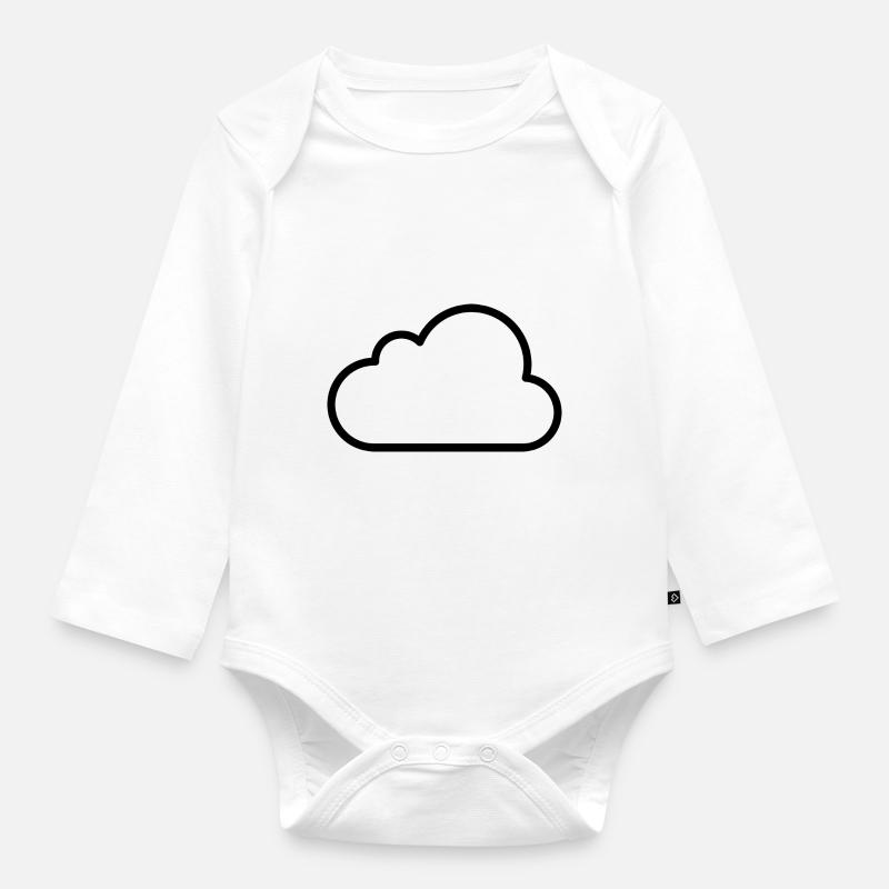 cloud - Body Bébé bio manches longues - blanc