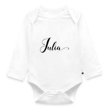 julia - Baby Bio-Langarm-Body - Weiß - Vorne