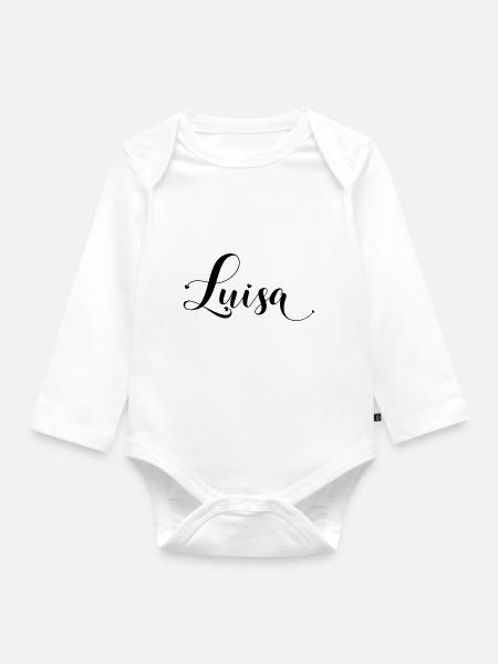 luisa - Baby Bio-Langarm-Body - Weiß