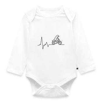 herzschlag mofa - Baby Bio-Langarm-Body - Weiß - Vorne
