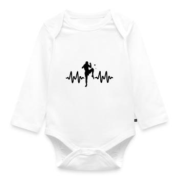 kickboxing - Organic Longsleeve Baby Bodysuit - white - Front