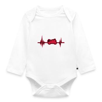 motorrad puls - Baby Bio-Langarm-Body - Weiß - Vorne