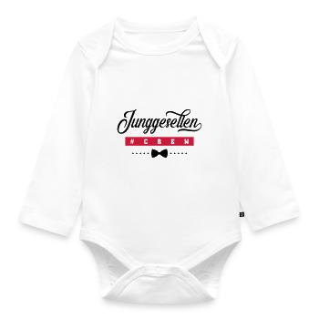 junggesellen crew - Baby Bio-Langarm-Body - Weiß - Vorne
