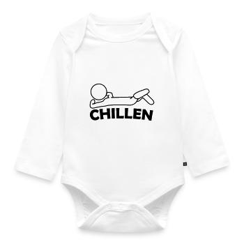 chillen - Baby Bio-Langarm-Body - Weiß - Vorne