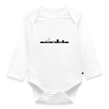 Skyline - Dortmund - Baby Bio-Langarm-Body - Weiß - Vorne