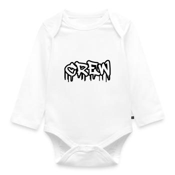 crew - Baby Bio-Langarm-Body - Weiß - Vorne
