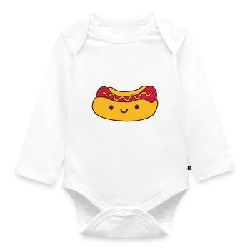 Suesser Hot Dog - Baby Bio-Langarm-Body - Weiß - Vorne