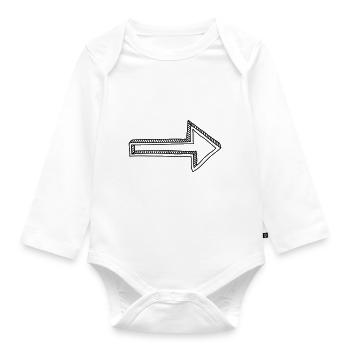 arrow - Organic Longsleeve Baby Bodysuit - white - Front