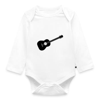Guitare - Body Bébé bio manches longues - blanc - Devant
