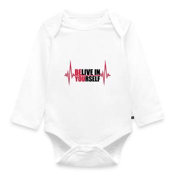 Be You Belive - Baby Bio-Langarm-Body - Weiß - Vorne