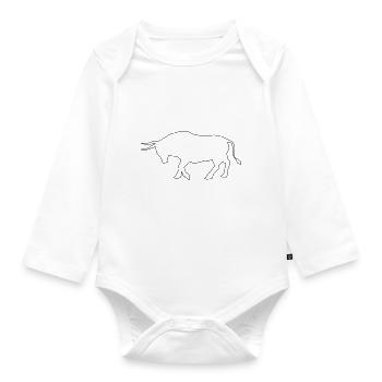 Taureau - Body Bébé bio manches longues - blanc - Devant