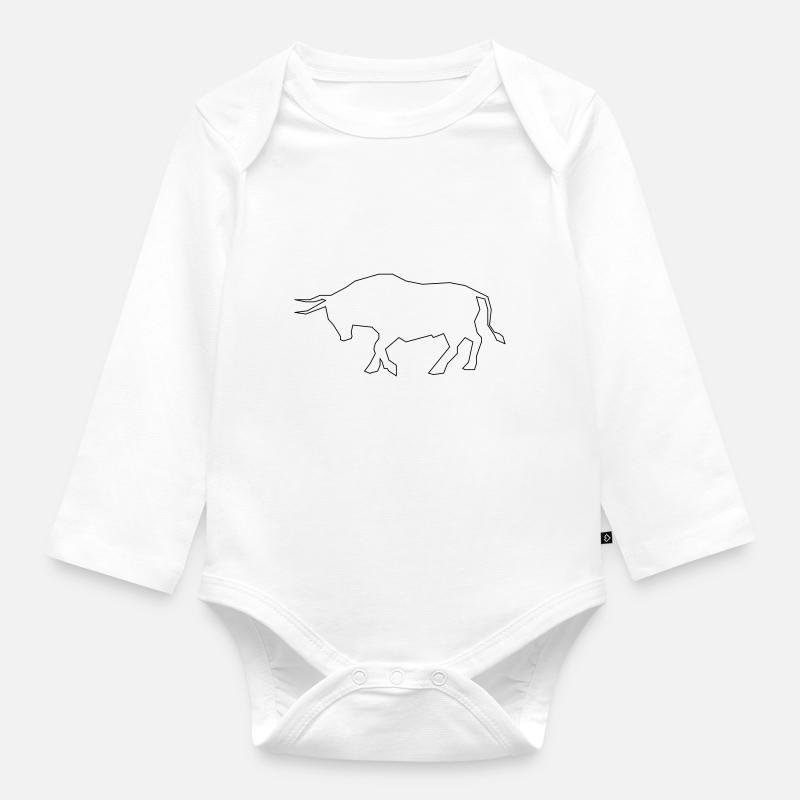 Taureau - Body Bébé bio manches longues - blanc