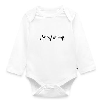 Car Auto - Organic Longsleeve Baby Bodysuit - white - Front