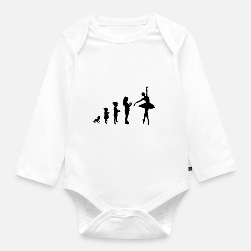 Evolution Ballet 1 - Body Bébé bio manches longues - blanc