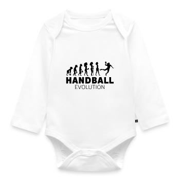 HANDBALL EVOLUTION FRAU - Baby Bio-Langarm-Body - Weiß - Vorne