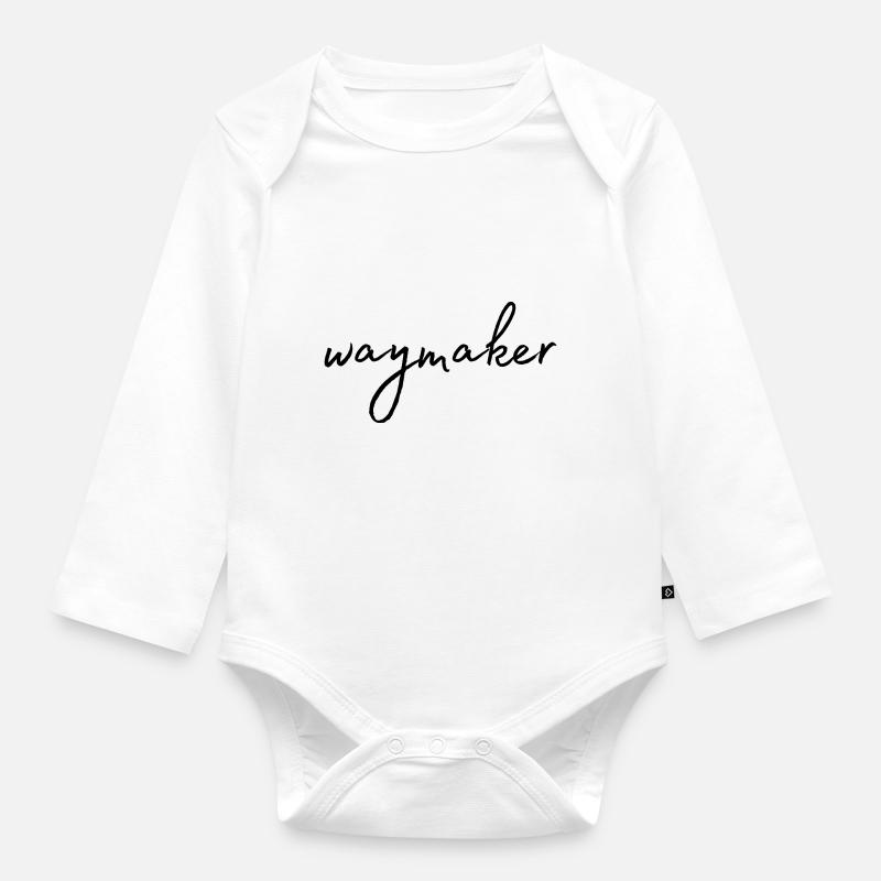 Waymaker - Baby Bio-Langarm-Body - Weiß