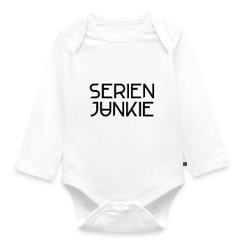 Serien Junkie Spruch Serie Streaming Filme Serien - Baby Bio-Langarm-Body - Weiß - Vorne