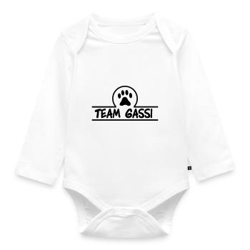 team gassi 01 - Baby Bio-Langarm-Body - Weiß - Vorne