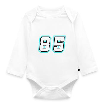 85 nombre symbole - Body Bébé bio manches longues - blanc - Devant