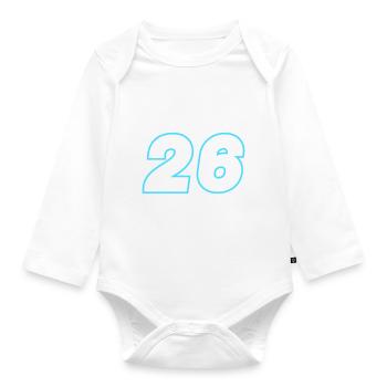 26 nombre symbole - Body Bébé bio manches longues - blanc - Devant
