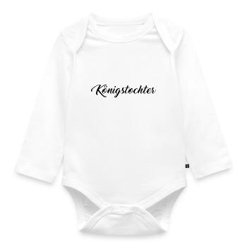 Königstochter - Christliche Designs - Bibel - Gott - Baby Bio-Langarm-Body - Weiß - Vorne