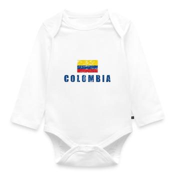 Kolumbien - Baby Bio-Langarm-Body - Weiß - Vorne