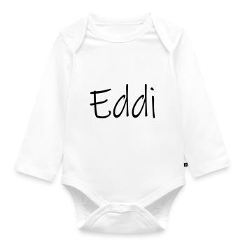 eddi - Baby Bio-Langarm-Body - Weiß - Vorne