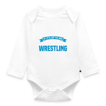 Ringen Trainer Ringer Ringen Geschenk - Baby Bio-Langarm-Body - Weiß - Vorne