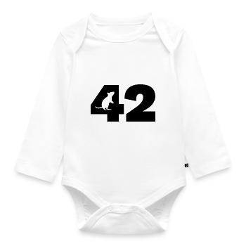 Die Antwort - Baby Bio-Langarm-Body - Weiß - Vorne
