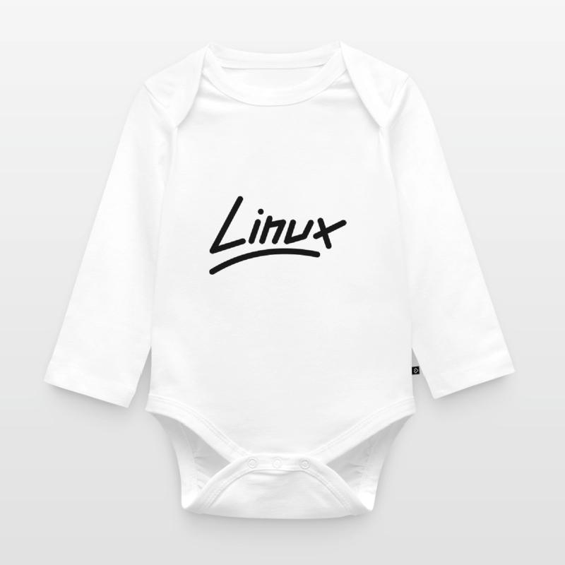 Linux - Vector Organic Longsleeve Baby Bodysuit