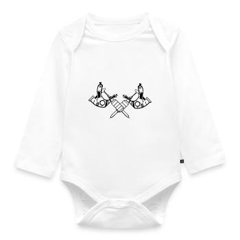 Macchina per tatuaggi - Body ecologico per neonato a manica lunga - bianco - Fronte