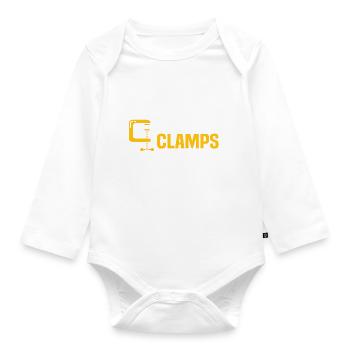 I Need More Clamps Funny Woodworker Carpenter - Organic Longsleeve Baby Bodysuit - white - Front
