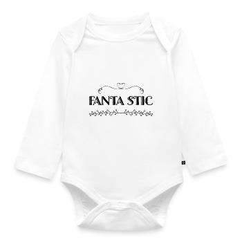 FANTASTIC - FANTA STIC. Cooles neues Design. POD 1 - Baby Bio-Langarm-Body - Weiß - Vorne