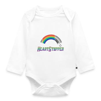 Heartstopper Heart Stopper Rainbow LBGTQIA+ - Organic Longsleeve Baby Bodysuit - white - Front