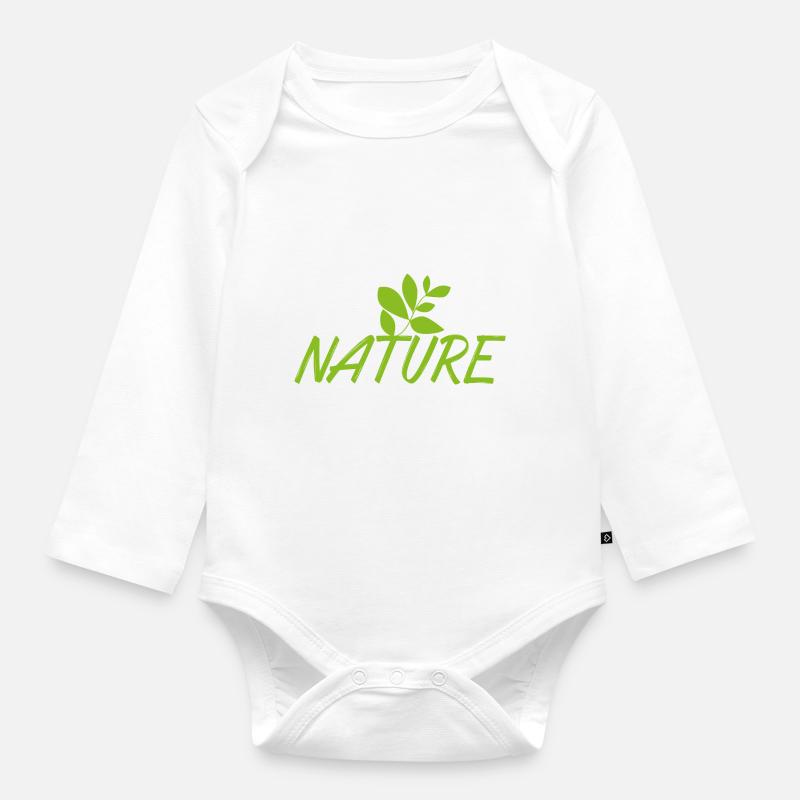 Nature - Body Bébé bio manches longues - blanc