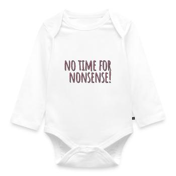 Keine Zeit - Baby Bio-Langarm-Body - Weiß - Vorne