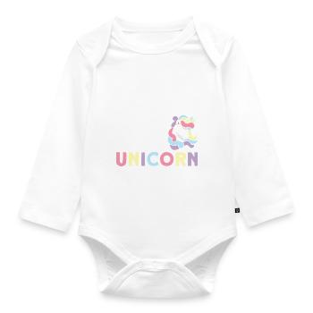 Einhörner Drache Einhorn Einhorn Liebhaber - Baby Bio-Langarm-Body - Weiß - Vorne
