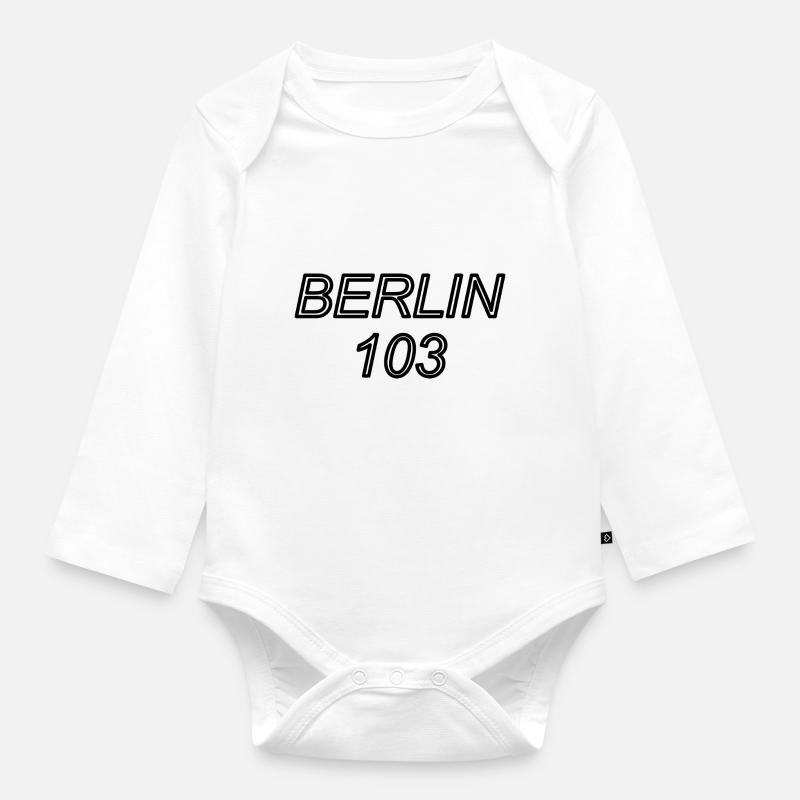 BERLIN 103 - Body Bébé bio manches longues - blanc