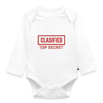 Clasified Top Secret - Organic Longsleeve Baby Bodysuit - white - Front
